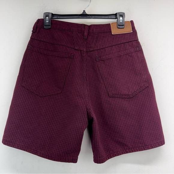 Vintage Marithe Francois Girbaud size 9/10 Women's Burgundy Denim Jean Shorts - Picture 5 of 8